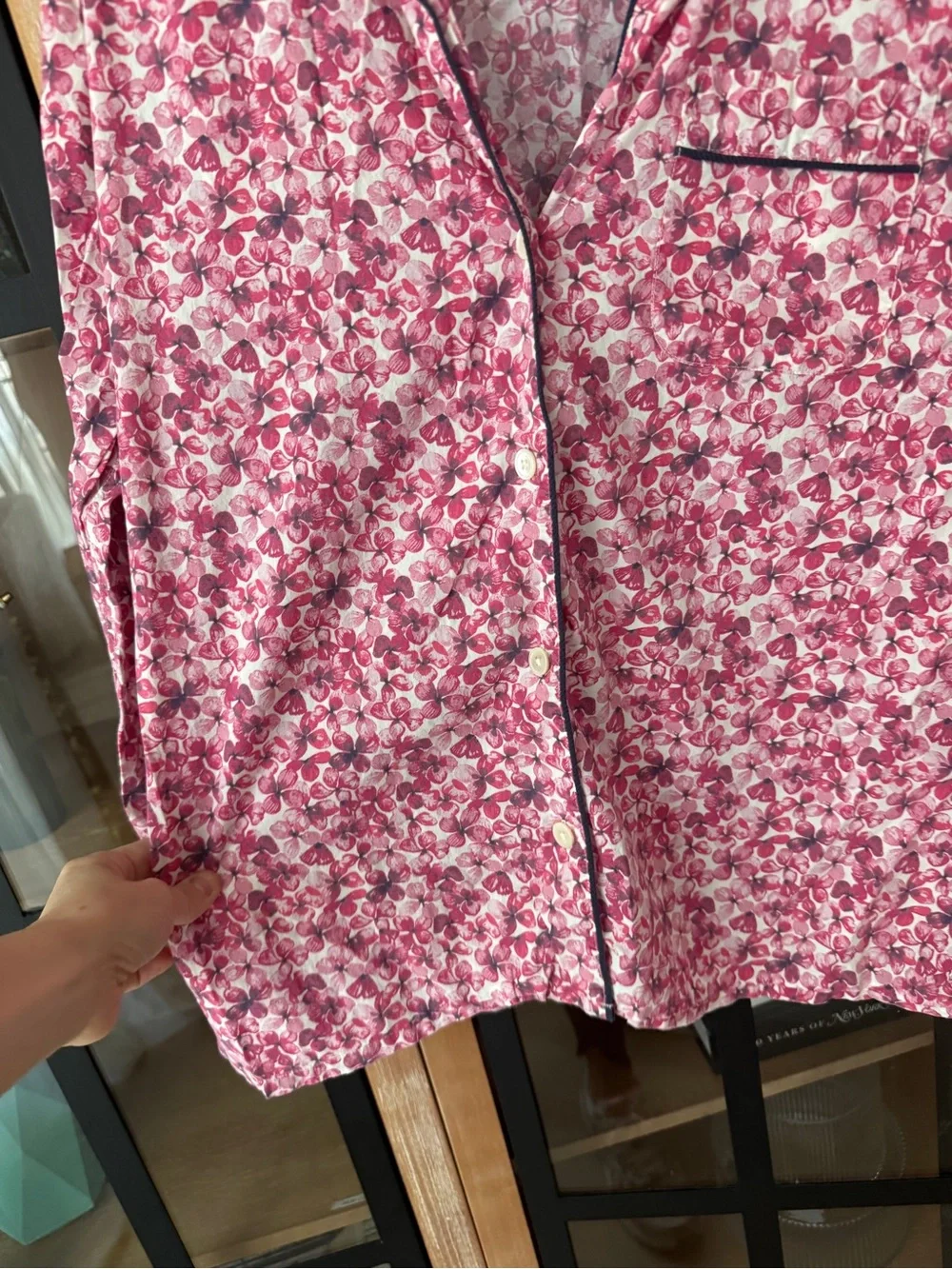 J. Crew x Liberty London floral print long sleeve shirt button down sleep pajama